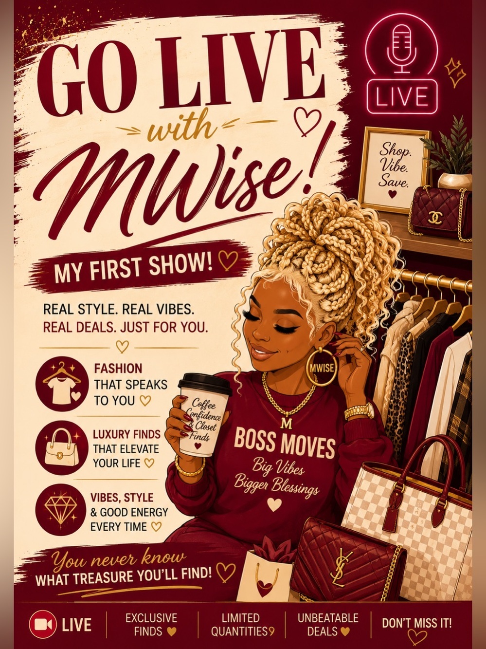 Go Live Flyer!  First Time!